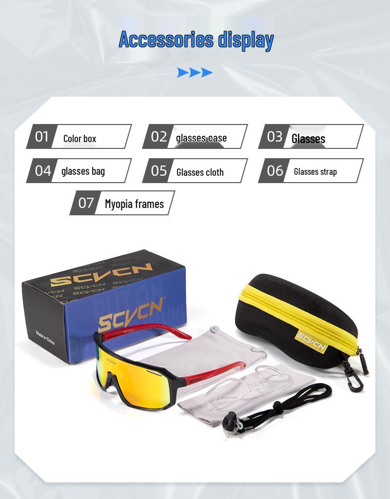 SCVCN Cycling Glasses: Sport Sunglasses for Men & Women, Ideal for Outdoor Activities, Running, Mountain Biking, and More.