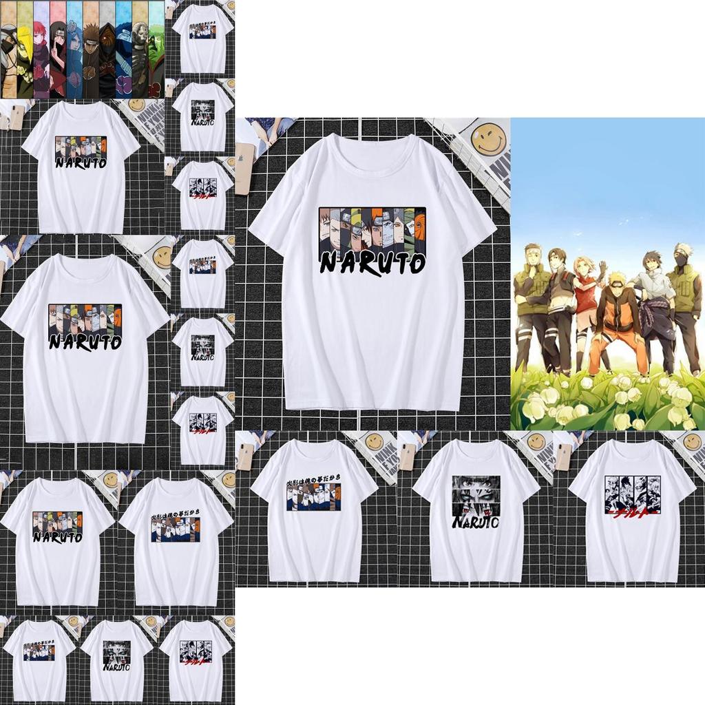 Strip Naruto Anime Unisex White T-shirt With Soft Breathable Material**