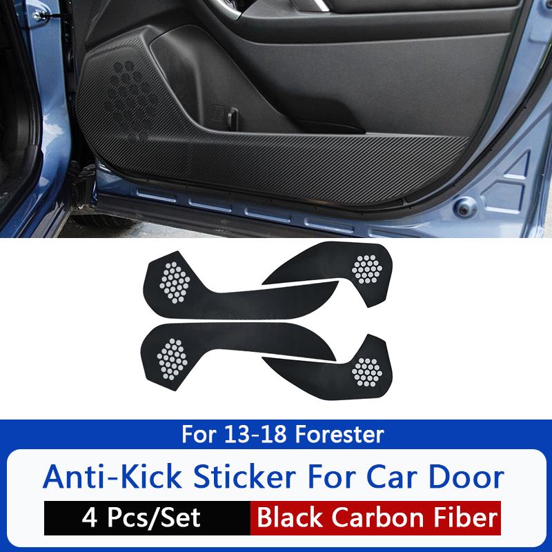 QHCP Carbon Fiber Boční ochranné fólie na dveřích auta proti kopnutí pro Subaru Forester Legacy Outback XV 2013- 4ks