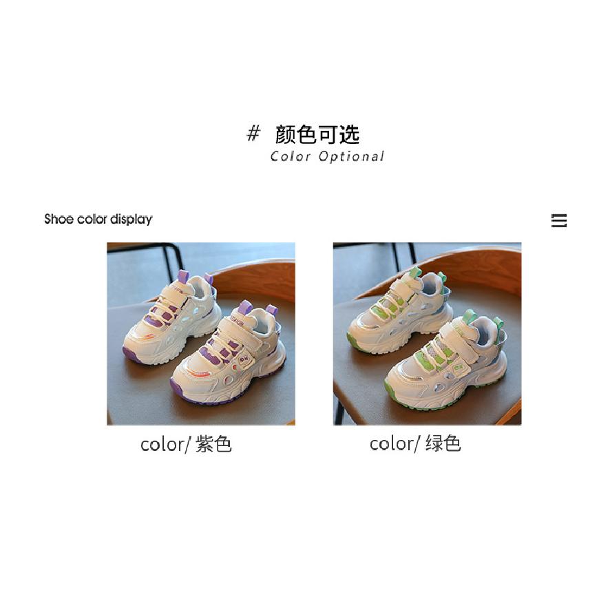 Girls' Spring New Children's Sports White Shoes, Soft-soled Dad Shoes for Older Girls, Autumn and Winter Models