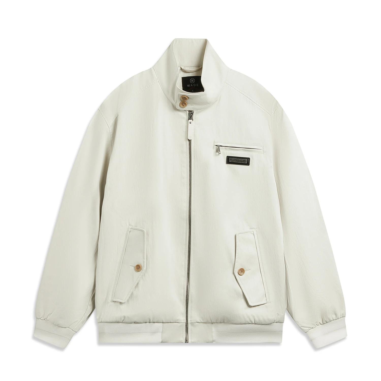 

Li-Ning Wade Series Solid Color Zipper Stand Collar Versatile Casual Jacket Men jackets AFDW417-2 M