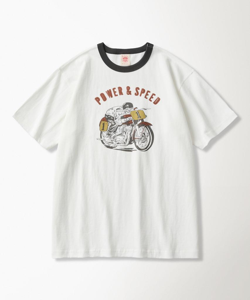 Beulonseun Retro Motorcycle Graphic Tee White