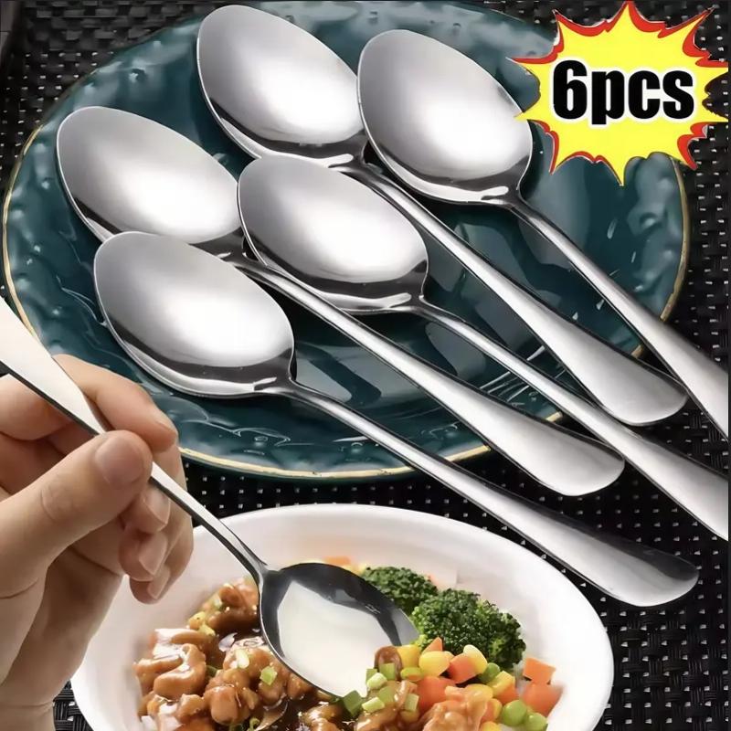 Set 12 Bucăți Linguriță și Furculiță din Oțel Inoxidabil Argintiu Auriu Set Veselă de Bucătărie și Casă Linguriță Grosă Grad Alimentar