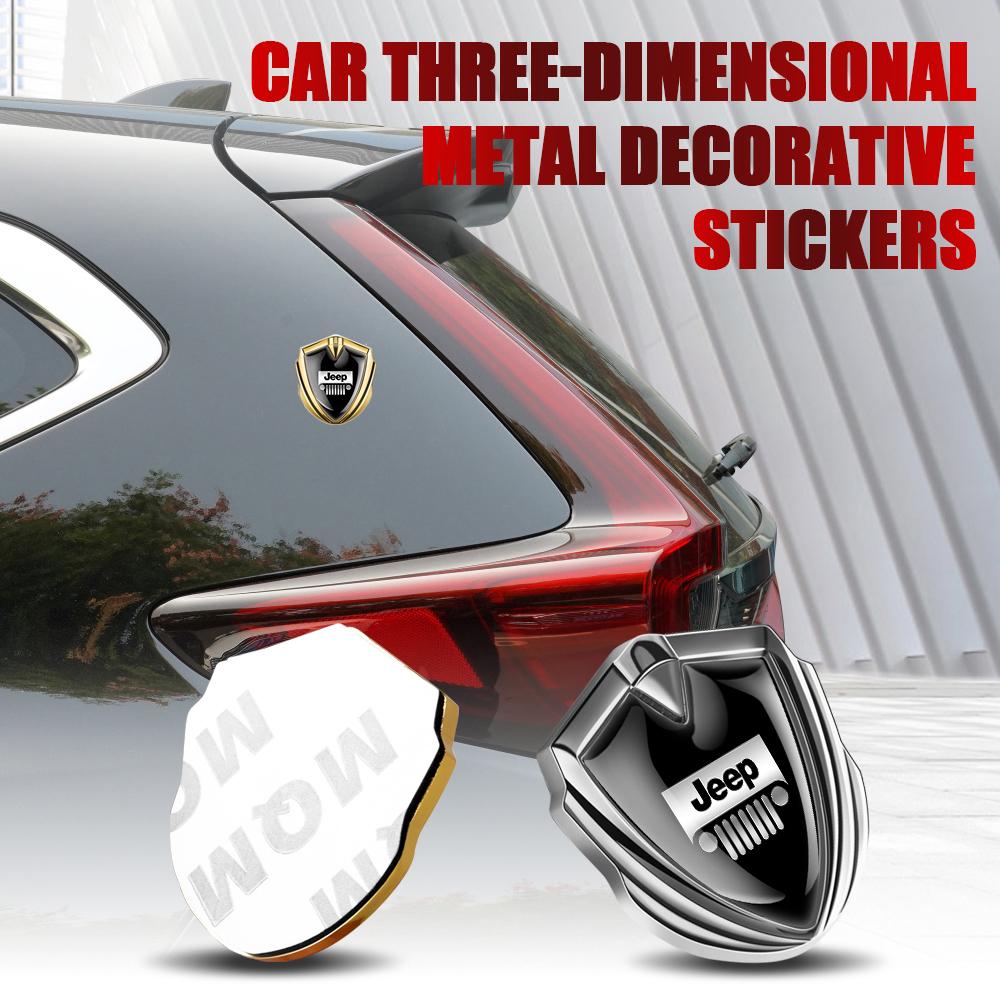 3D Metal Car Emblem Stickers Body Rear Trunk Badge Decoration Decal For JEEP Grand Cherokee Liberty JK Renegade Compass Wrangler