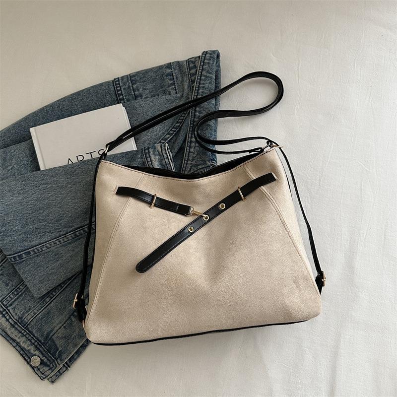 Herbst und Winter neue Retro-Tote-Bag mit großer Kapazität für Damen, lässig, einfach, für Pendler, Einzel-Schulter-, Doppel-Schulter-Umhängetasche
