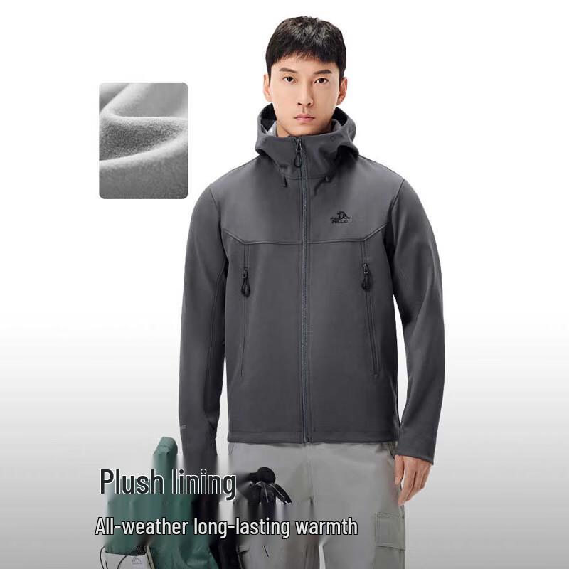 Pelliot Men's Fleece-Lined Windproof Softshell Jacket