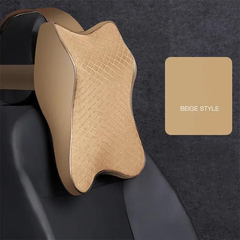 Car Neck Cushion Seat Pillow Headrest Lumbar Support for Back Pain Relief Office Chair Memory Foam Ergonomic Design