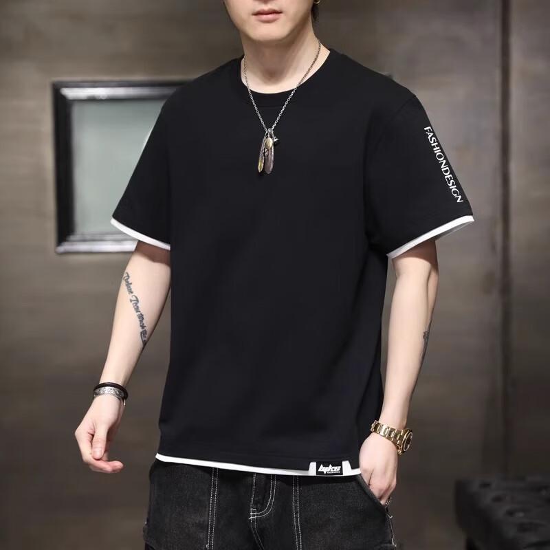 JIAOXIU Men's Plus Size Graphic Short Sleeve T-Shirt