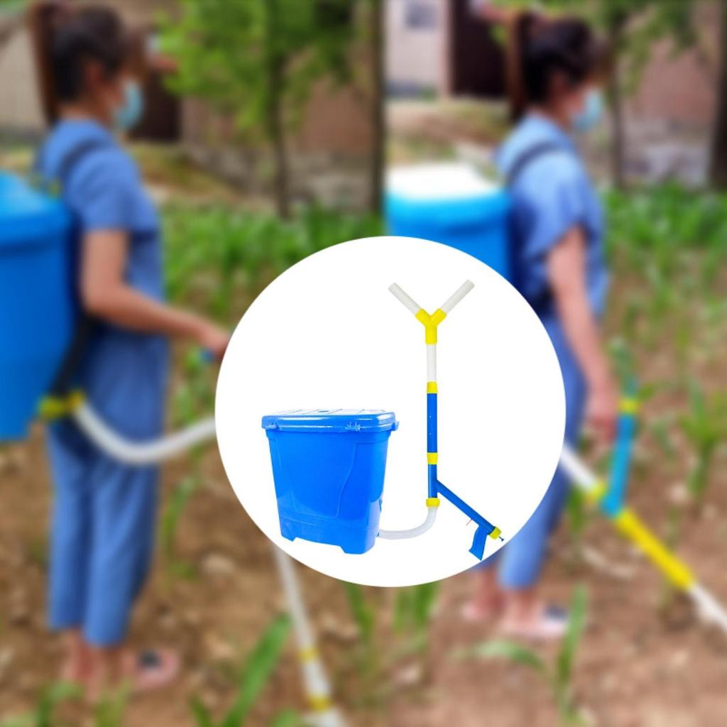 25L Back Carrying Granular Fertilizer Spreader for Corn Vegetables Versatile Agricultural Manual Fertilizing Tool Labor Saving