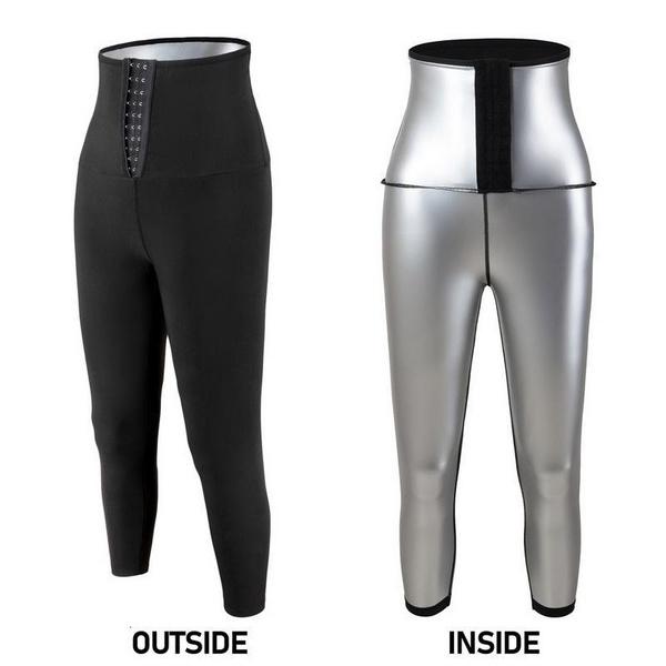 Men's Exercise Sweat Pants Exercise Tight Sauna Clothing High Waisted Corseted Abdominal Shaping Pants