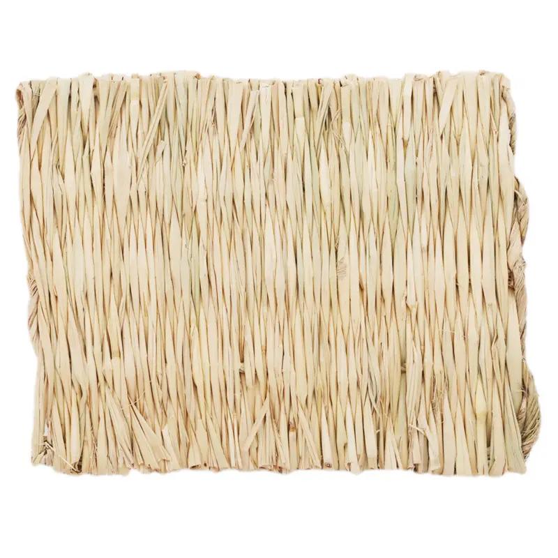 Pet Grass Mat Rabbits Bunny Mat Natural Straw Bedding Resting Cage Mat For Guinea Pig Parrot Chinchilla Hamster Rat