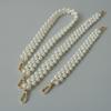 New Fashion Woman Handbag Accessory Parts Puring White Pearl Acrylic Resin Chain Luxury Solid Strap Women Vintage Clutch Chains