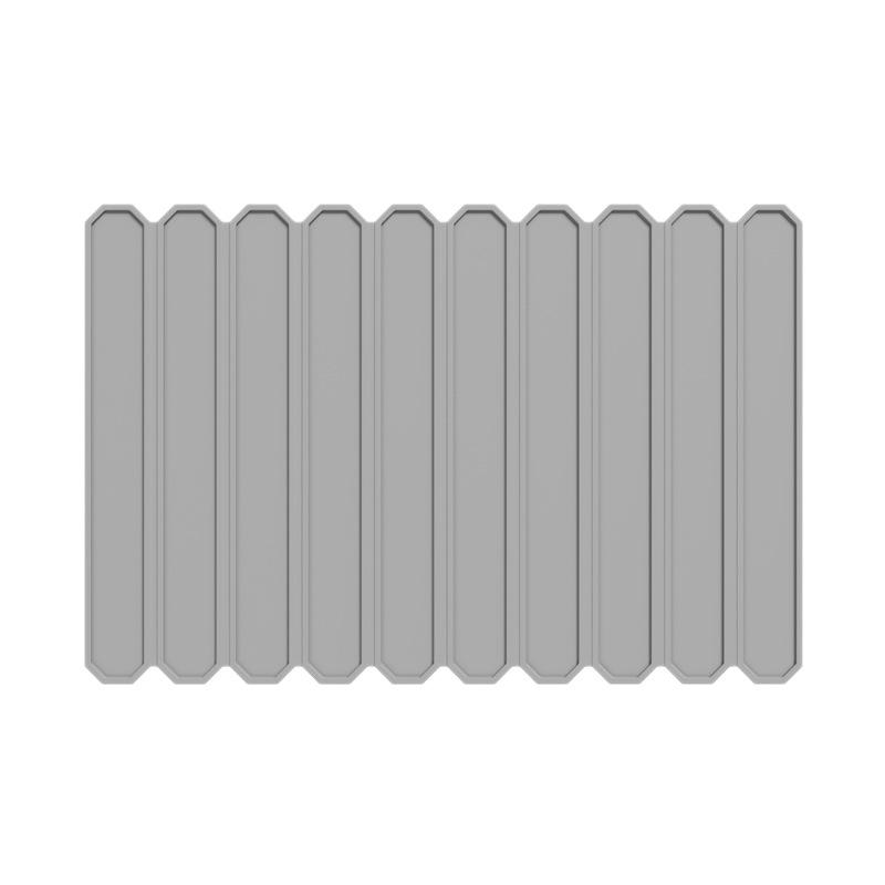 Foldable Silicone Dish Drying Mat - Non-Slip Heat Resistant Drainage Pad for Kitchen Countertop and Sink Utensil Storage