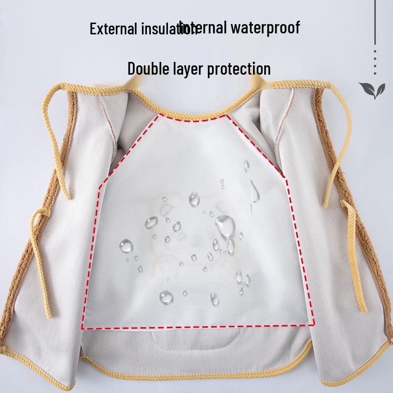 Autumn/Winter Unisex Baby Coverall - Thick Coral Fleece, Waterproof, Stain-Resistant, Soft and High-Quality Design