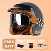 VGV DOT Certified Retro Cruise Motorcycle Helmet Men's and Women's Electric Vehicle All-season Riding Half Helmet Motorcycle 3/4
