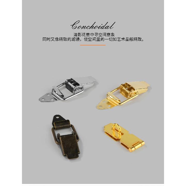 10Pcs Cabinet Box Locks Spring Loaded Latch Catch Toggle Stainless Steel Mini Spring Loaded Buckle Latch For Luggage Wooden Case