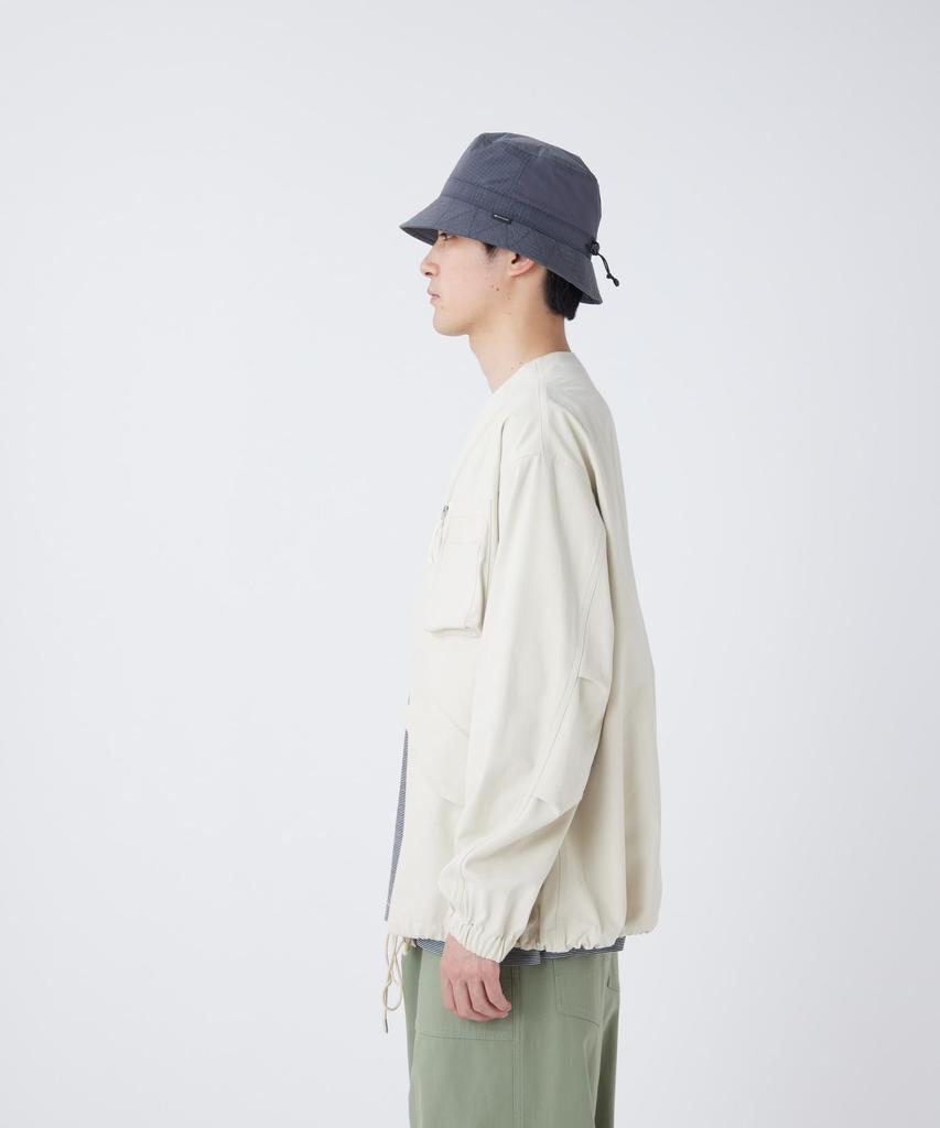 Snow Peak TAKIBI Herringbone Collarless Jacket Outerwear Jacket ECRU M JK-26SU007 Men's Women's
