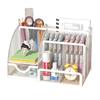 Office Accessories Desk Stationery Organizer Creative Metal Pen Holder Pencil Storage Rack 7 Grid Storage Box Divided Container