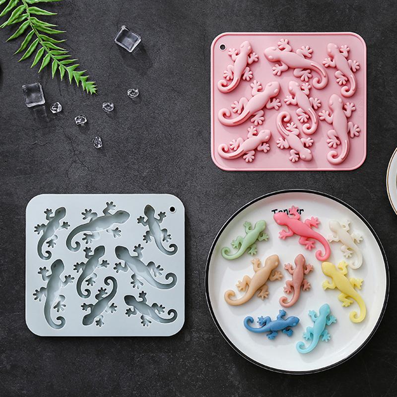8 Cavity Gecko Theme Silicone Molds Fondant Candy Chocolate Mould Fudge Mold Cake Decorating Tools
