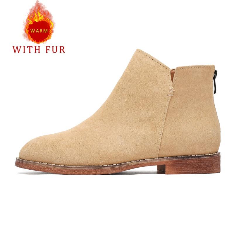 Genuine leather men's boots Classic British Fashion Styles Daily Outdoor Streets Quality adult business office shoes Warm
