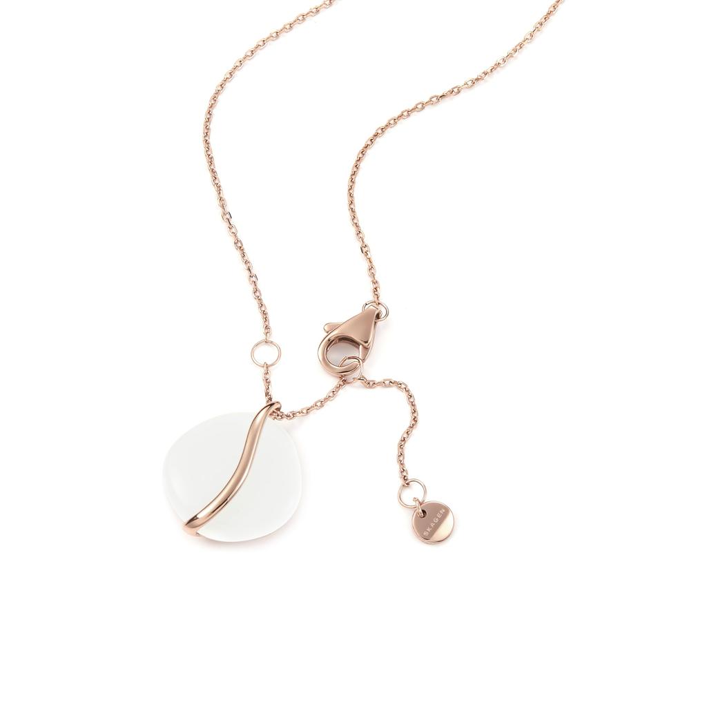 Skagen Women's SOFIE SEA GLASS White Organic Shape Pendant Necklace, SKJ1813791