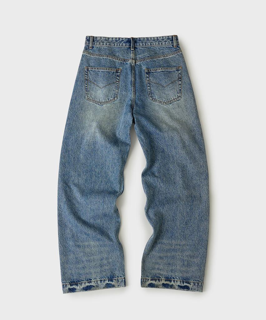HOOVES Stacking Wide Denim Pants [Light Blue]