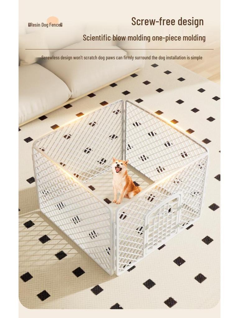 Indoor Plastic Pet Fence for Dogs - Home Ground & Cage