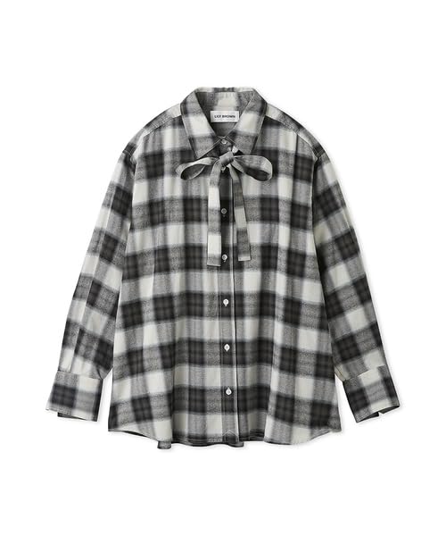 Lily Brown Flannel Shirt Black Women's LWFB251010,