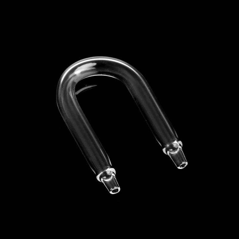 Aquarium Airline Tubing Glass Connectors U Fish for Tank Air Tube Metal Pipe for 4mm I.D. Air Line Hose