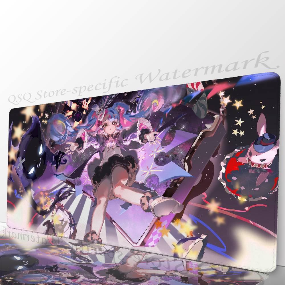ROCCIA Anime Game W-Wuthering Waves Mousepad Mouse Mat Desk Mat With Pad Gaming Accessories Prime Gaming XXL Keyboard Pad Padd