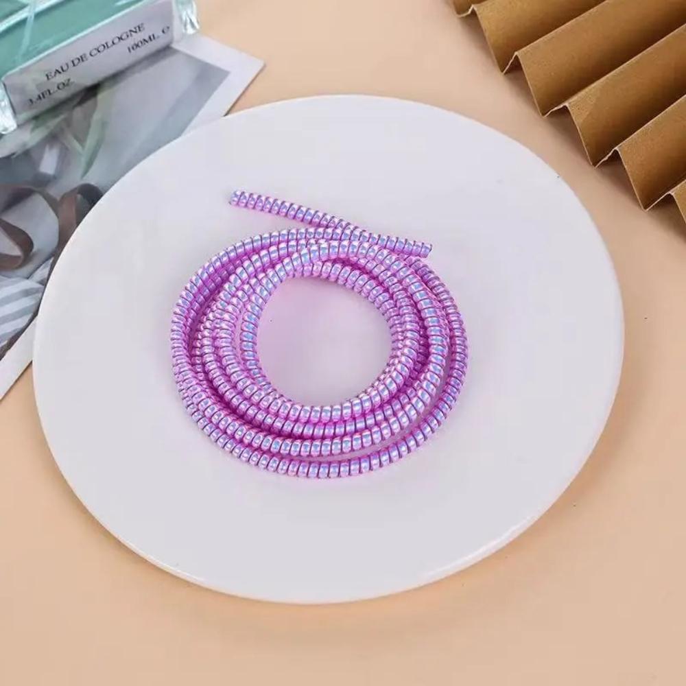 1.4M Laser USB Charging Data Line Cable Protector Wire Cord Protection Wrap Cable Winder Organizer For