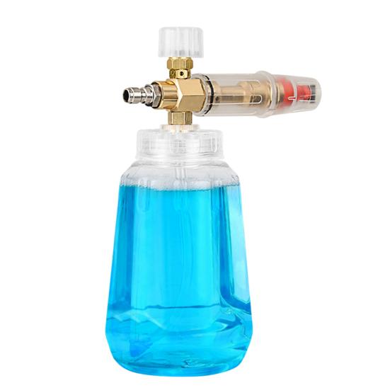 1L Bottle Cleaning Watering Can Adjustable Nozzle 4000 PSI Transparent Cavity with Scale
