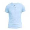 Fashion And Comfortable Cotton And Hemp Solid Color Men'S Short Sleeve T-Shirt