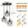 New Vintage Black Metal Shade Pendant Lamp Chandelier for Living and Dining Room