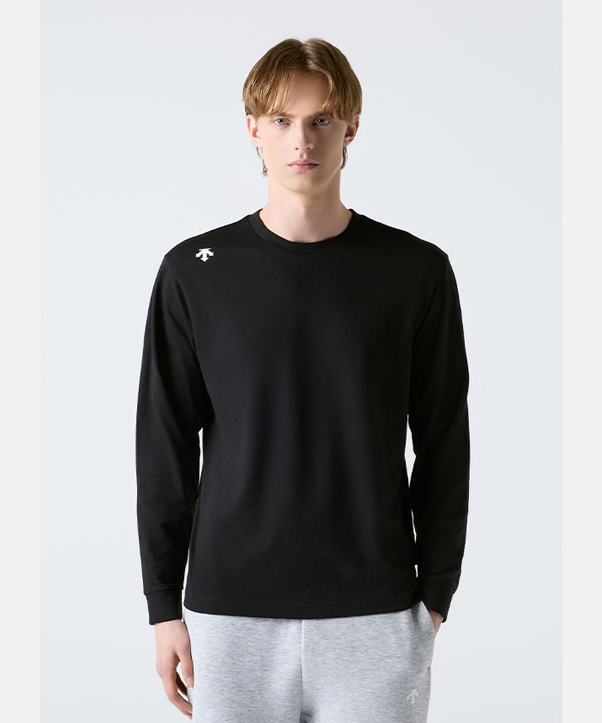 DESCENTE Spirit White Graphic Long Sleeve T-Shirt Black Sr123Utl13 (B Type)
