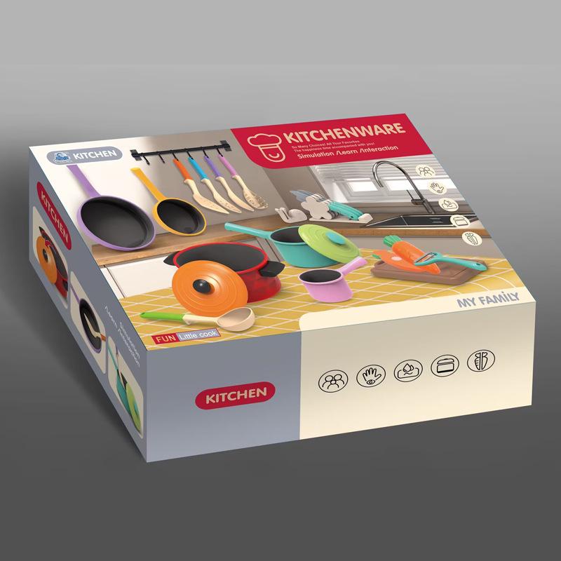 

Красочный кухонный игровой набор: Набор для сюжетно-ролевой игры «Разрежь и приготовь» с индукционной плитой и посудой.