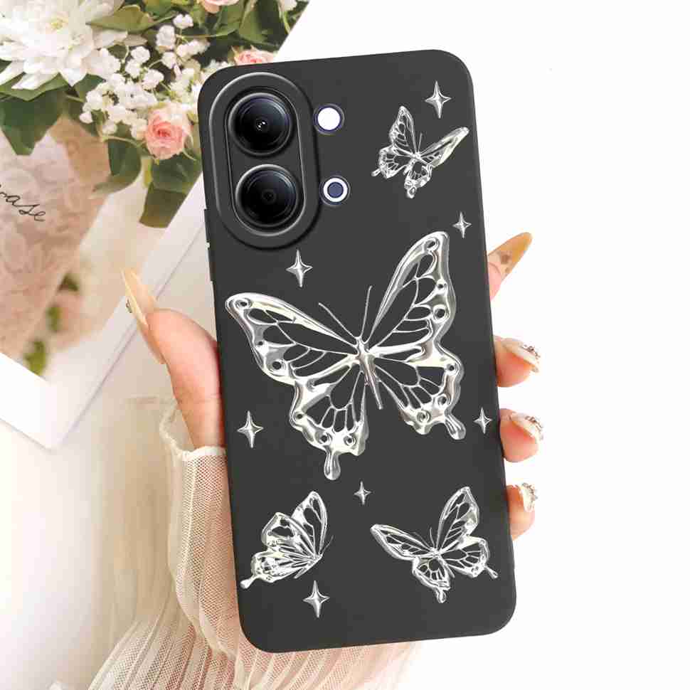 For Vivo Y05 4G 6.74" Case Silicone Back Cover Shockproof For Vivo Y11D VIVO Y05 4G Populairly Painted Butterflies Phone Cases