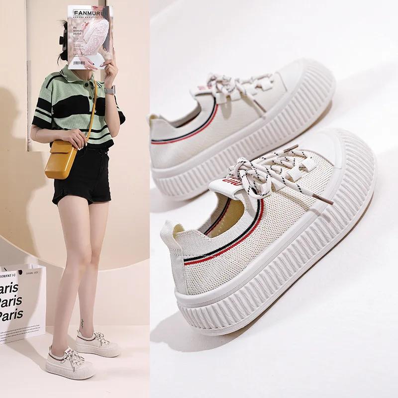 Fashion The New Canvas Shoes Women Student Running Platform Shoes High Quality Increase Sneakers Women Casual Sneakers  Zapatos De Mujer