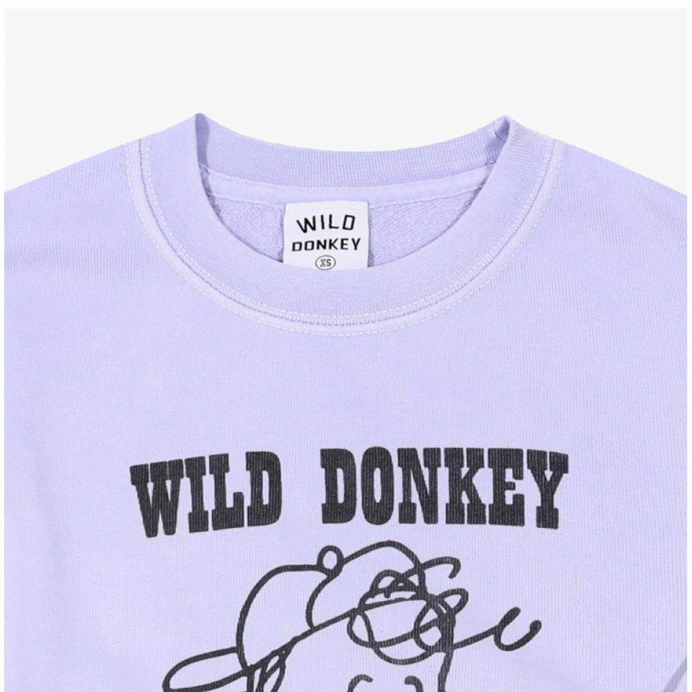 Wild Donkey Unisex Sweatshirt Fg Smiling Old Dyed Wisteria
