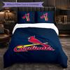 St. Louis Cardinals Pattern Microfiber 3Pcs Bedding Set Decor Duvet Cover Set For Bedroom Home Use