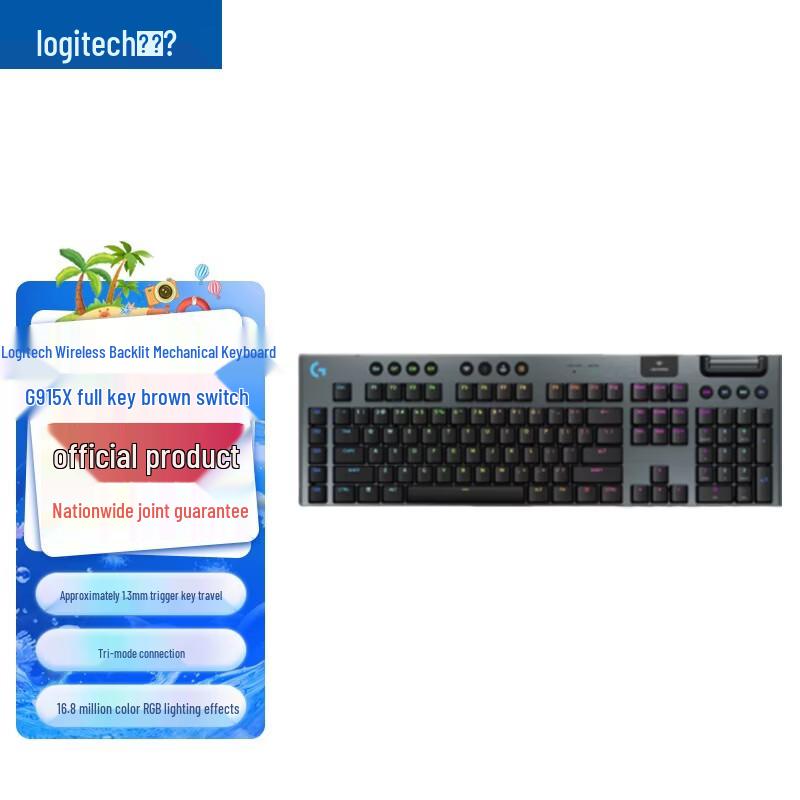 

Logitech G915 X LIGHTSPEED Low-Profile RGB Mechanical Gaming Keyboard