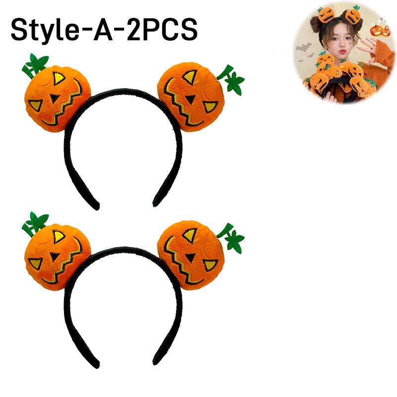 16PCS Halloween Spooky Pumpkin Hair Bands Quirky Cute Wash Face Headband Women 2025 Halloween Party Hairpin Decoration Headpiece
