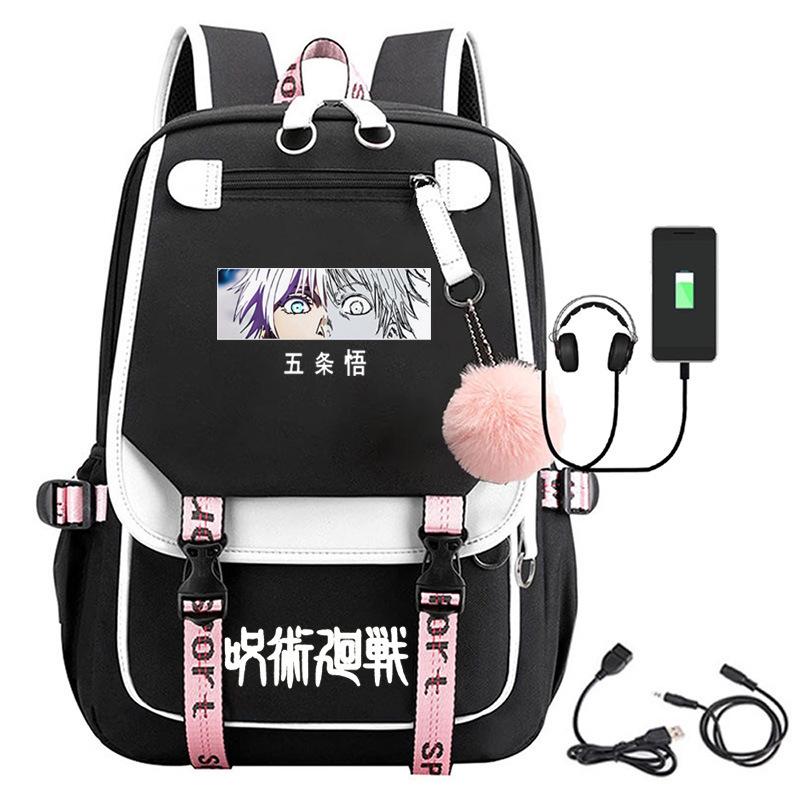 Animation Spell Return To Fight Peripheral Backpack Large Capacity Student Schoolbag Outdoor Travel Bag Multi-function Computer Bag