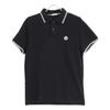 Moncler Black Pique Polo Shirt Tops S blackUsed