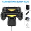 Dobbel USB Kontrollerlader Ladestativ for PS4/Pro/Slim Spillkontroller Joypad Joystick