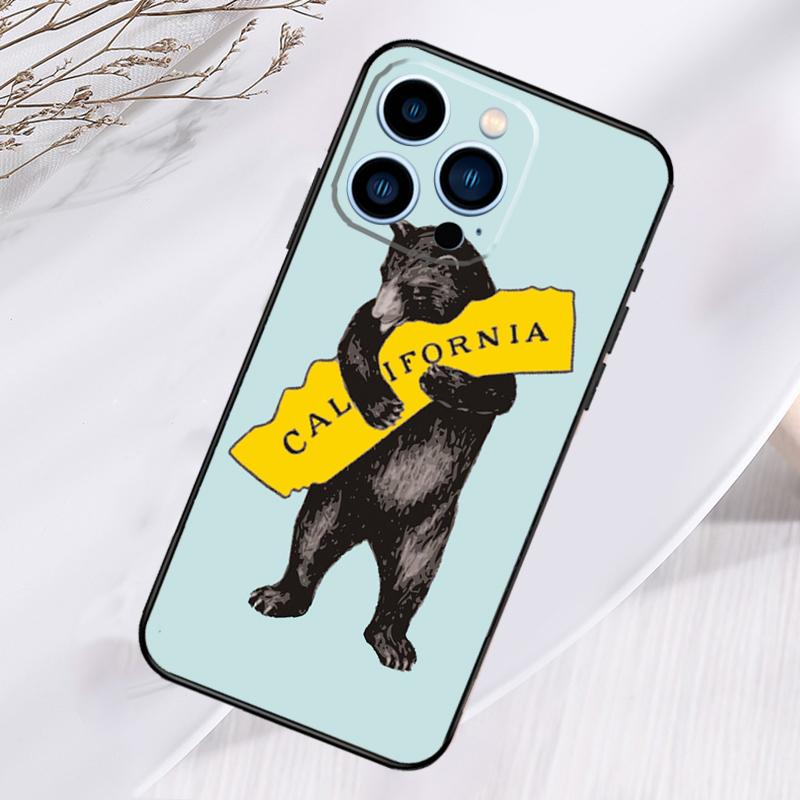Cartoon Grizzly Bear Phone Case For iPhone 17 Air 16 15 14 13 11 12 Pro Max Plus 12 13 Mini 16e 17 Pro Max Cover