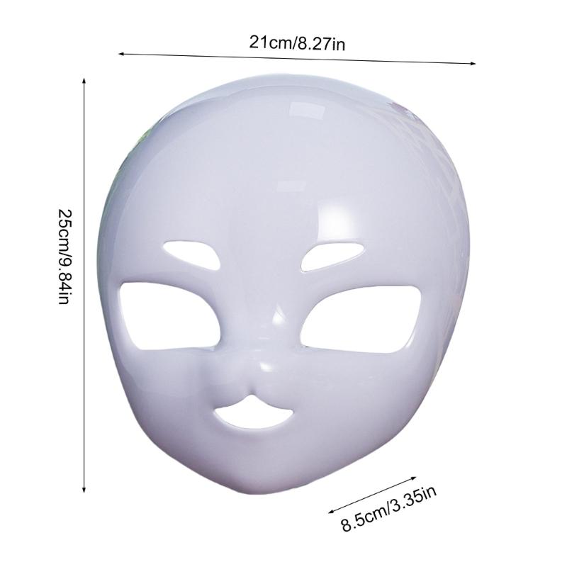 Katzenmaske Fursuit Kopfmaske Halloween Maske zum Bemalen Tier Cosplay Maske DIY Weiße Halbmasken für Maskeradenparty