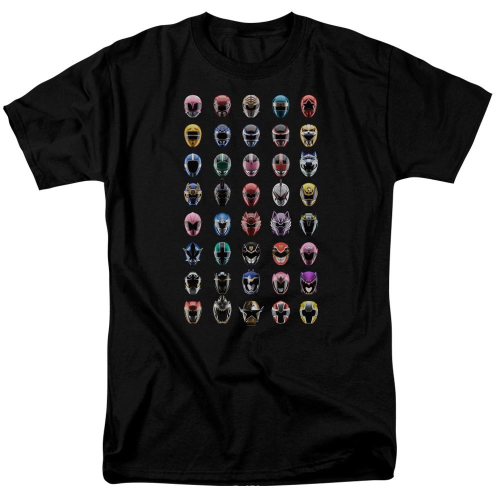 Power Rangers - Visual Timeline - Adult Unisex Short Sleeve T-Shirt - Black L