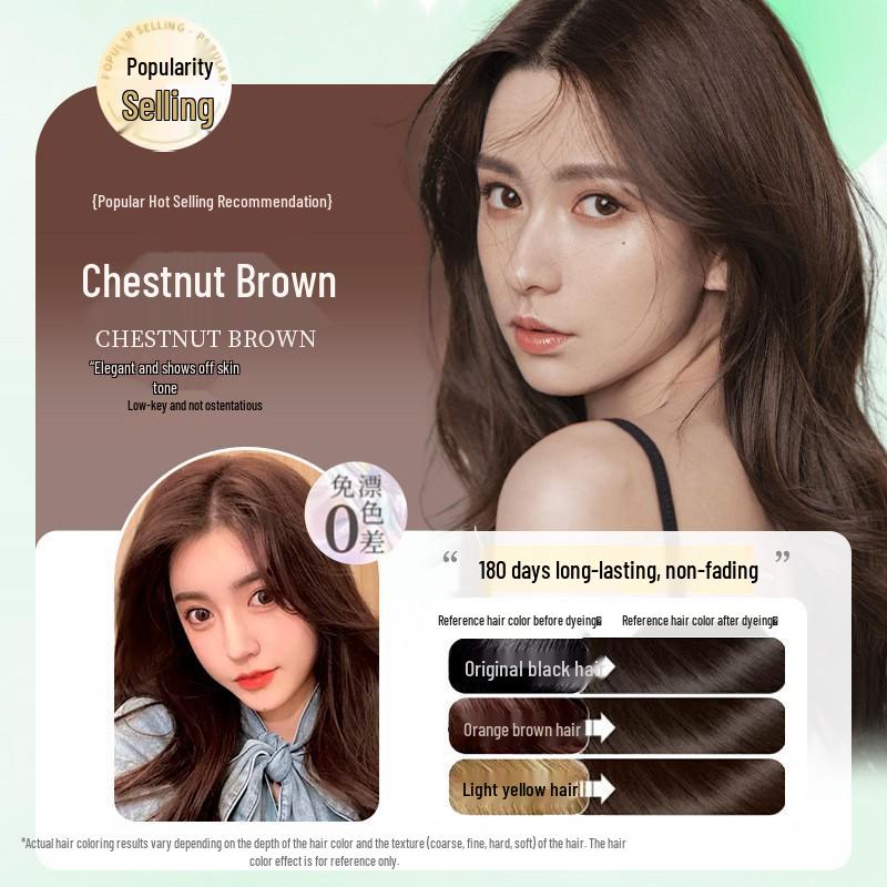 Plant-Based Ammonia-Free Hair Dye Cream: Gentle, Non-Irritating, Peroxide-Free, Transparent Bag Packaging.