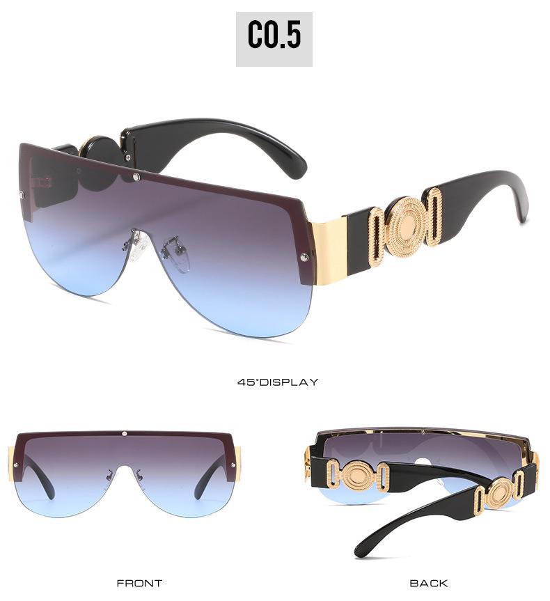 2021 Trendy European & American One-Piece Large Frame Sunglasses